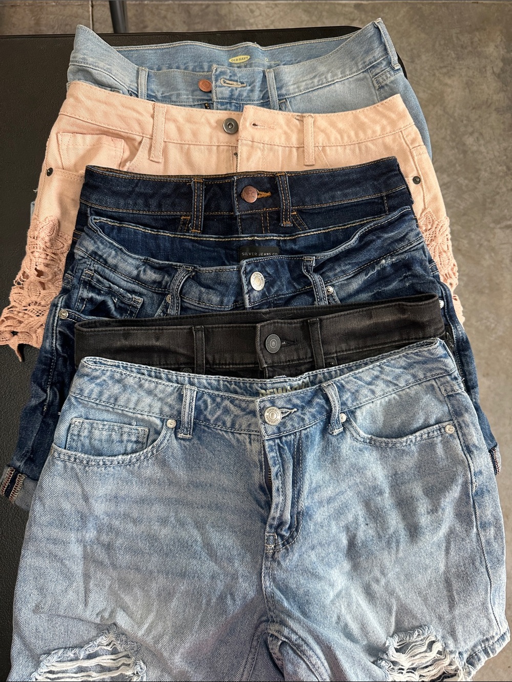 Women’s Mixed Color Jeans Pack - Light Blue, Pink, Dark Blue, Black